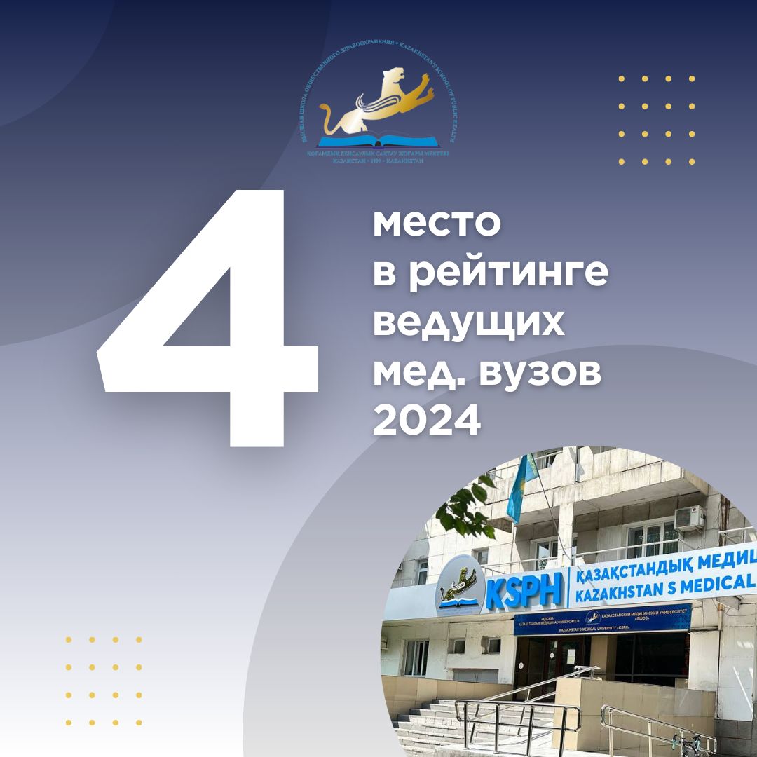 KSPH – TOP 4 IN THE NATIONAL RANKING OF LEADING MEDICAL UNIVERSITIES — 2024